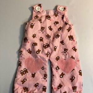 Galoob Baby Talk Doll Jumper ONLY Original Coveralls Teddy Bear Print 1985
